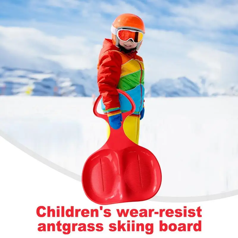 1pcs Snowboard Grass Ski Board Children's Skis Winter Toy Outdoor Children's Portable Snow Sled Children's General Model