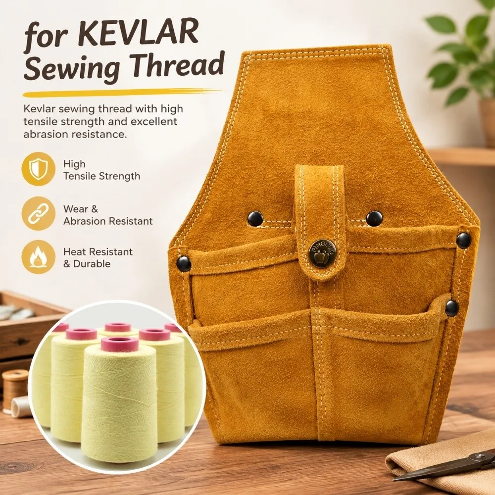 Cowhide Leather Tool Waist Bag Metal Snap Fastener High Strength Tool Pouch Belt Heavy Duty Split Design Storage Toolkit Bag