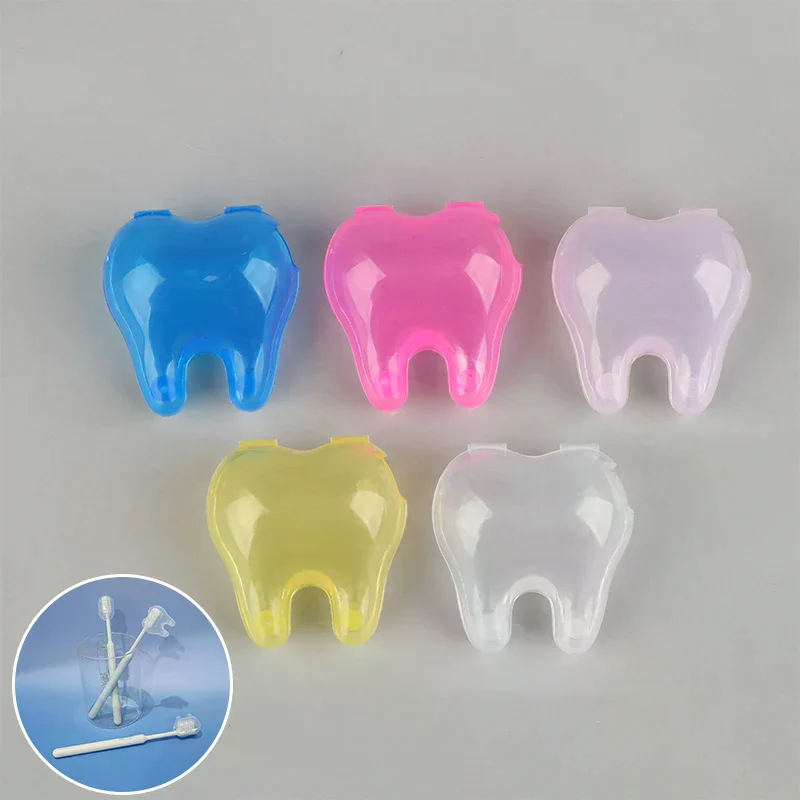 

Teeth Style Portable Toothbrush Head Cover Clips Plastic Dustproof Germproof Protector Caps Travel Camping Bathroom Accessor