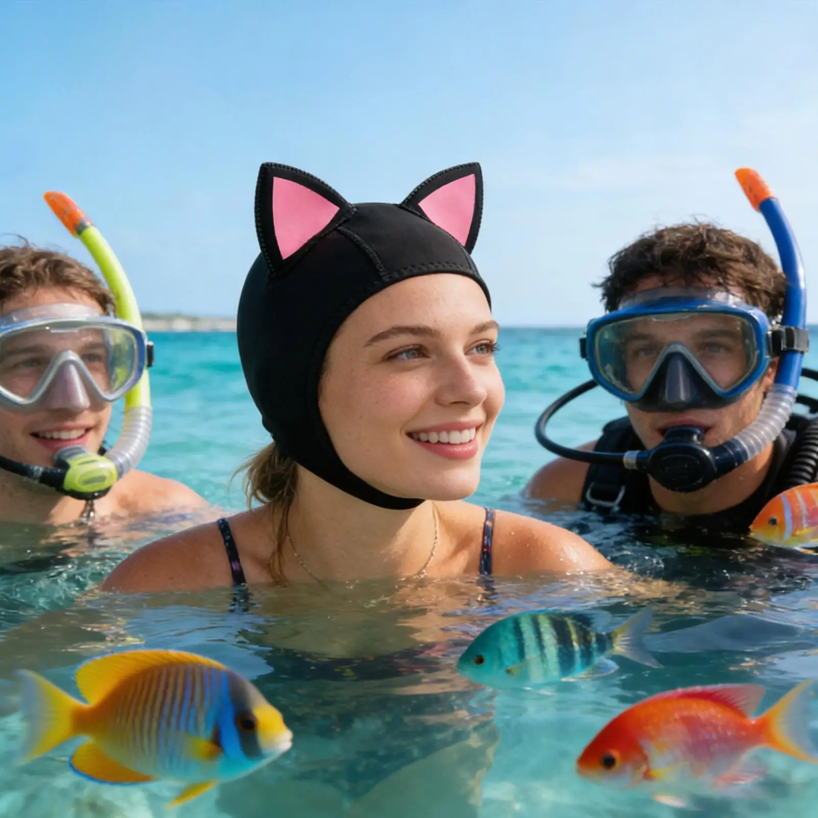 

Неопреновый термокапюшон с кошачьими ушками для дайвинга, снорклинга, серфинга, парусного спорта, каякинга, водных видов спорта для женщин