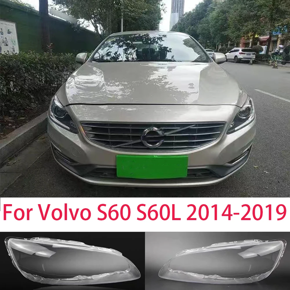 

For Volvo S60 S60L 2014 2015 2016 2017 2018 2019 Transparent Lampshade Headlight Mask Cover Headlamp Shell Lens Plexiglass