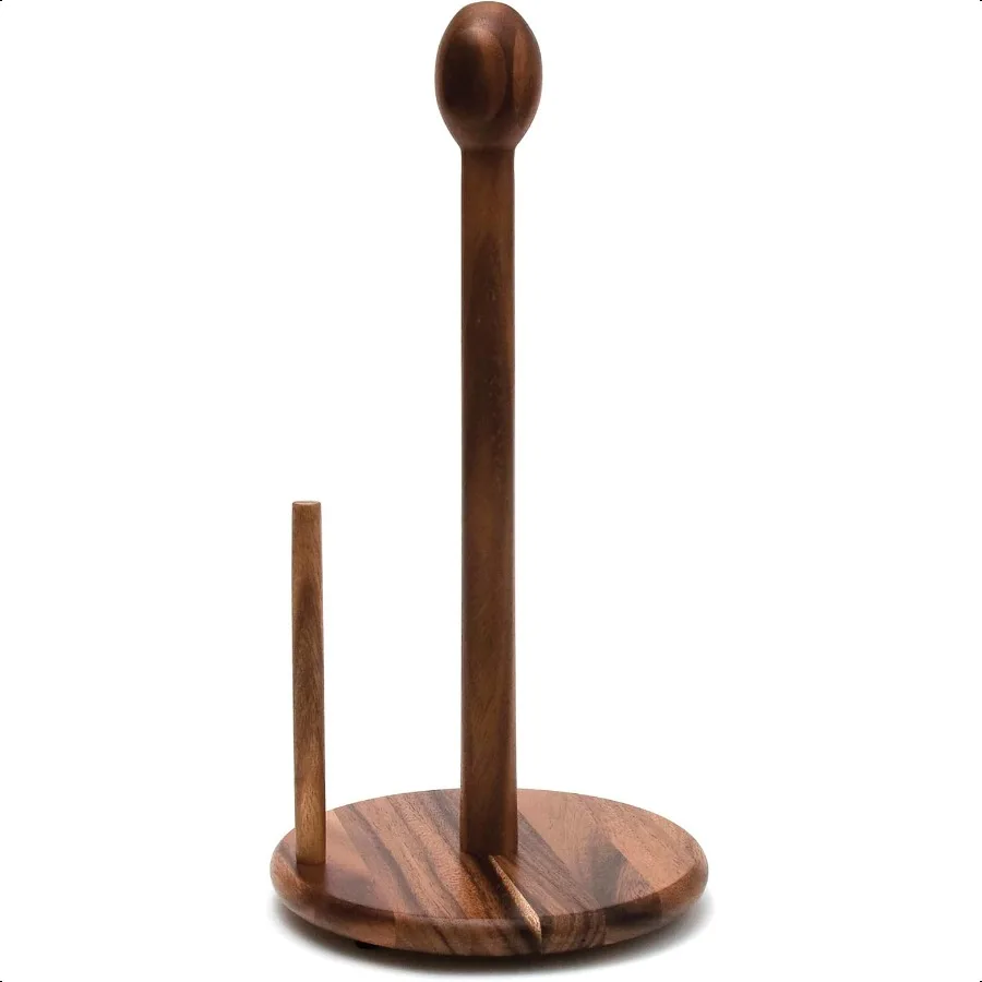 1138 Acacia Wood Standing Paper Towel Holder 71 8 x 141 4