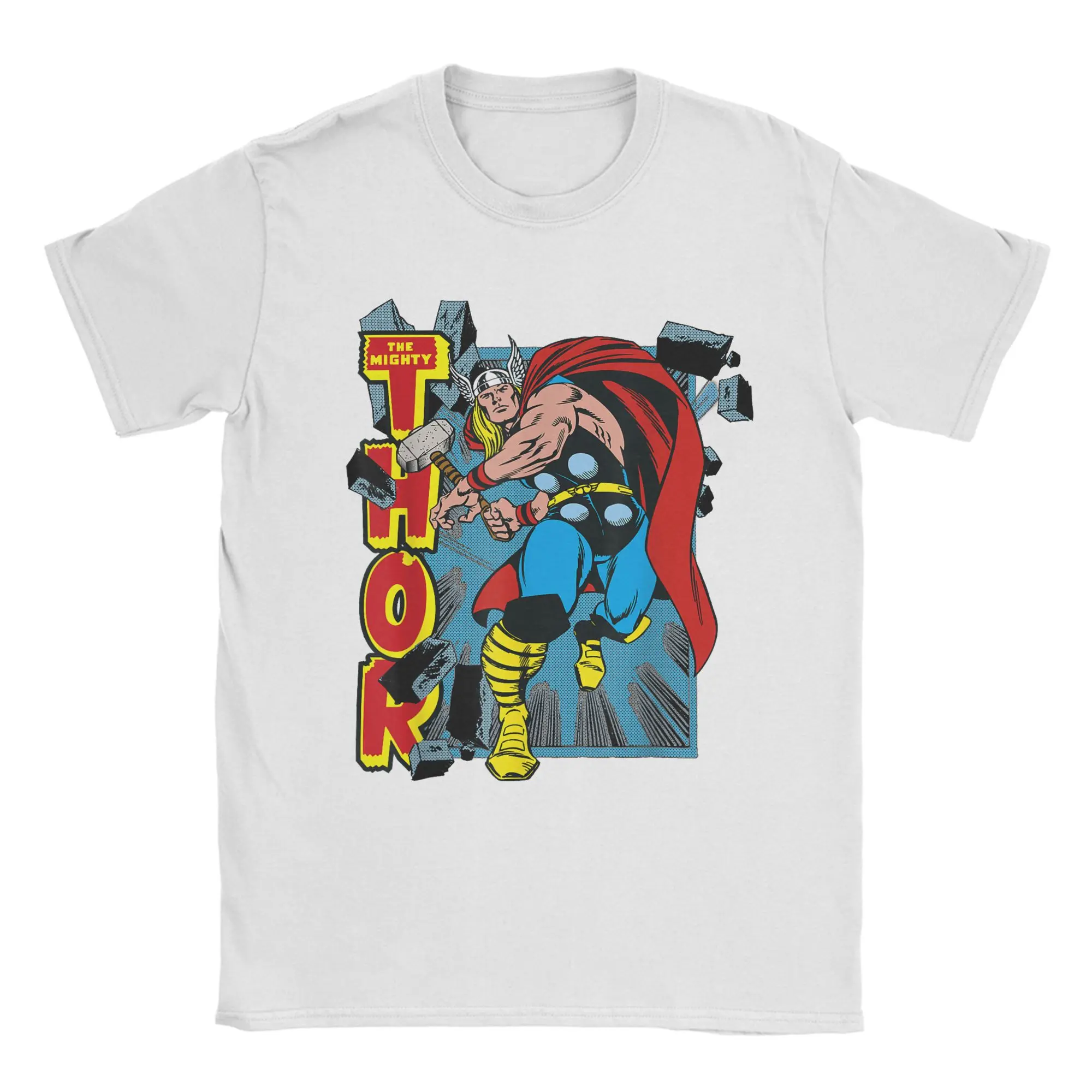 

The Mighty Thor Break Through Poster Men's T Shirt Novelty Tee Short Sleeve Round Collar T-Shirt Cotton New Arrival merchandise