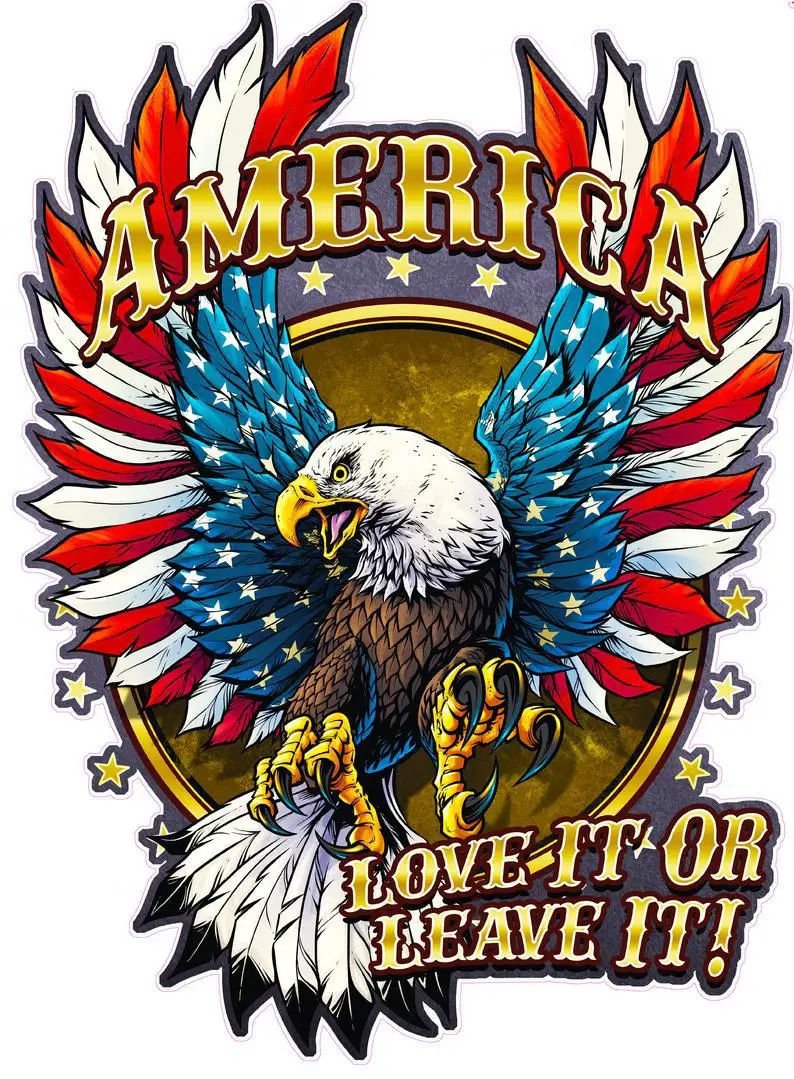 

American Condor Flag Car Sticker Windshield Motorcycle Helmet Decal Scratched American Eagle Car Sticker