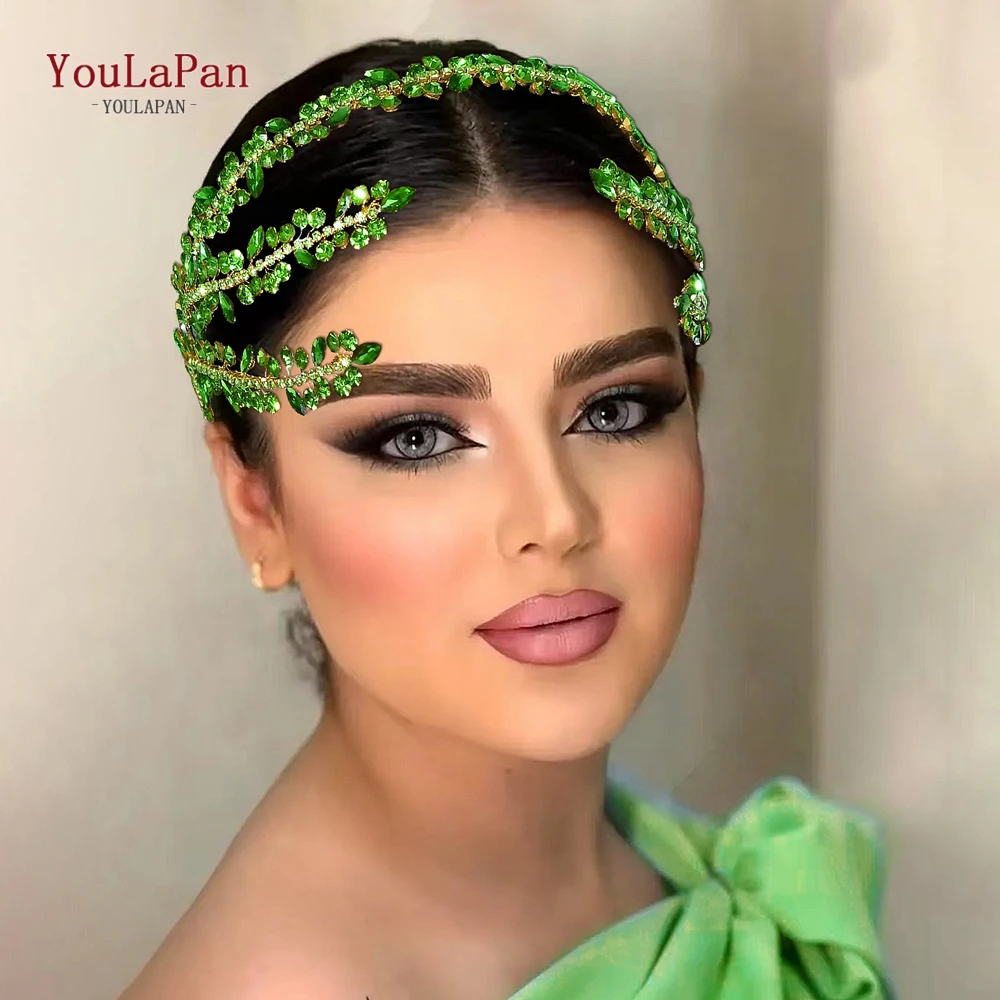 

YouLaPan Shining Rhinestone Bridal Headband Wedding Headpiece Banquet Party Hair Accessories Woman Headwear Bride Tiara HP496