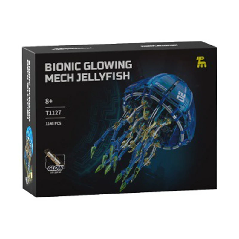 

IN STOCK T1127 Mechanical Jellyfish Building Blocks Assembling Marine Life Bricks Model DIY Toys for Children Christmas Gift Set