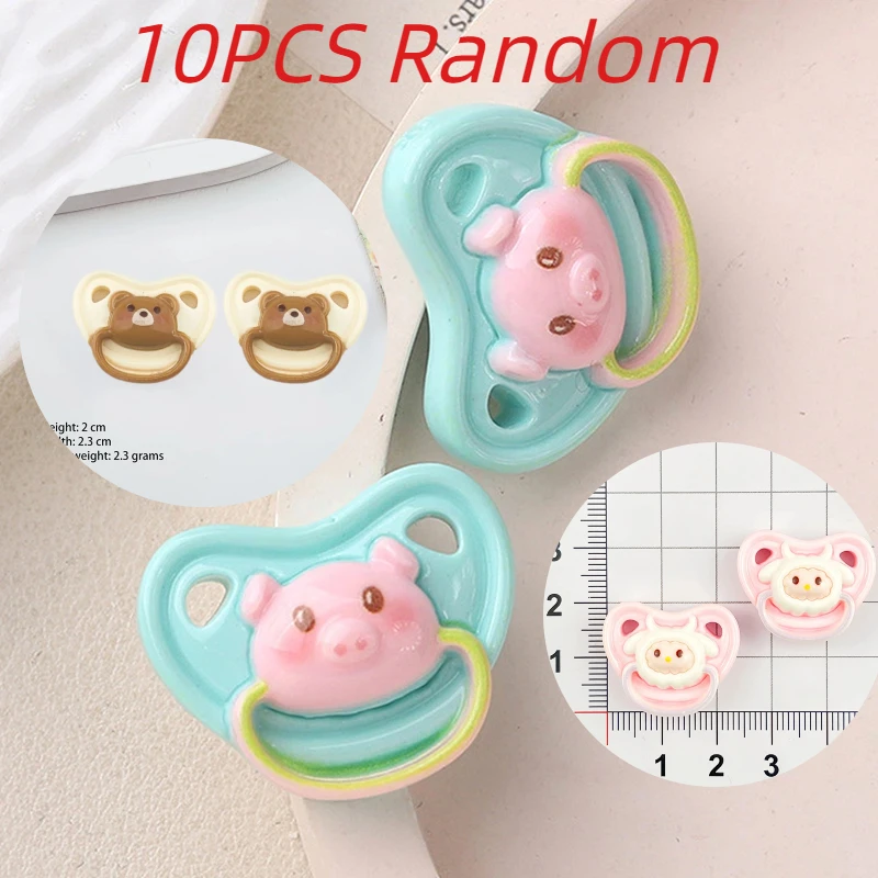 Nuevo 10 Uds. Tetinas simuladas para muñecas, muñecas para bebés, juguete para niños, accesorios para chupete de bebé, Mini muñeca encantadora, chupete, suministros para jugar a las casitas