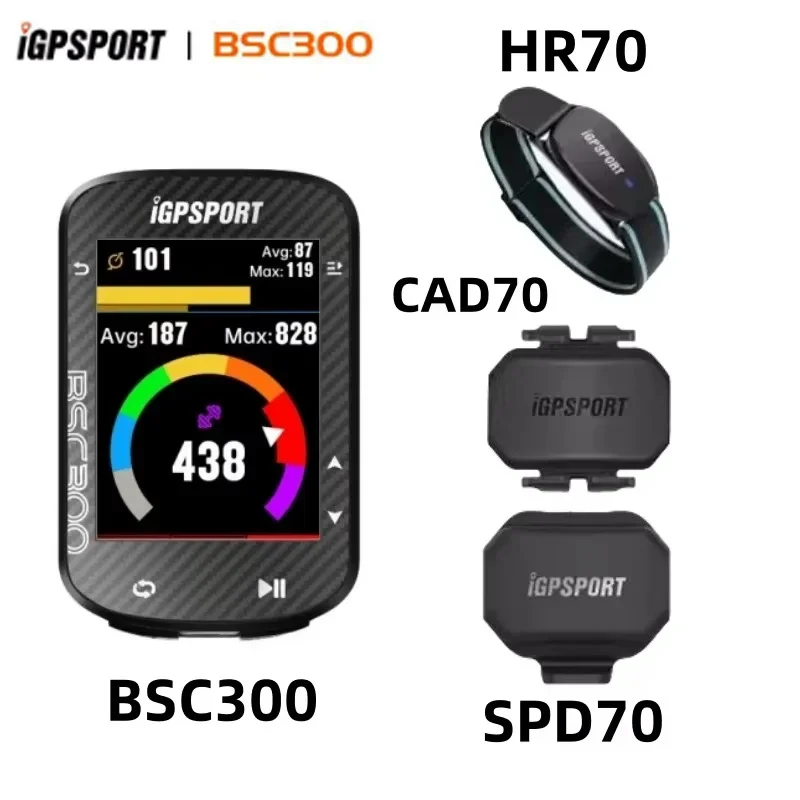 BSC300 BSC 300 Bike GPS Computer Cycling Wireless Speedometer Color Screen Map Navigation Offline Map Bicycle Odometer