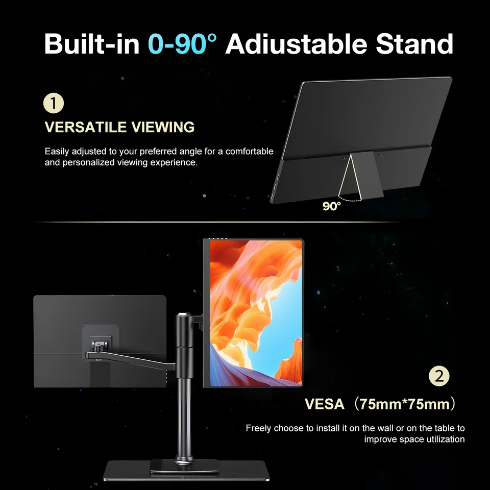 14 inch Portable Monitor OLED 3K 120Hz 2880*1800 Low Blue Light