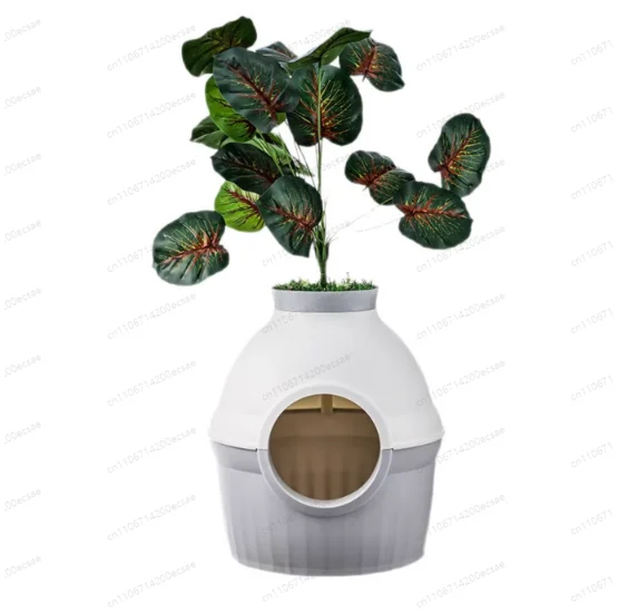 

Smart Plant Litter Box with Odor Control & Sterilization System Hidden Cat Litter Box Plant for Big Cats Cat Litter Box Plant