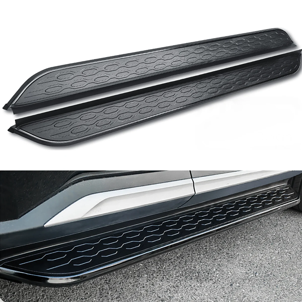 2pcs fit for Range Rover Evoque 2020-2024 Side Step Running Board Aluminium Pedal (with Brackets)