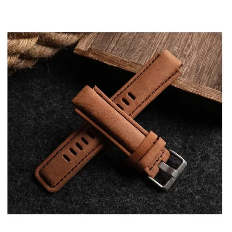 Genuine leather Watch Strap For Timex compass Watchband T2n739 T2n720 T2n721 Series Watch Band 24*16mm men\'s Convex mouth