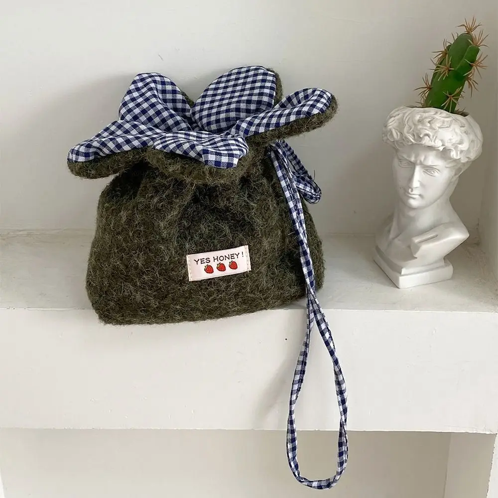 Bundle Pocket Flower Drawstring Bag Korean Style Storage Bag Small Crossbody Bag Cloth Portable Flower Handbag Vacation