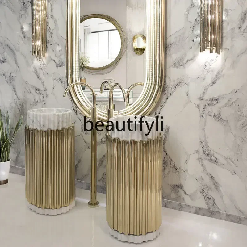 

Мраморная раковина колонного типа, напольная раковина из нержавеющей стали