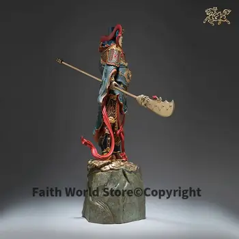 Obrovská TOP luxusní luxusní DOMÁCÍ OBCHOD chodba patron bohatství bůh mamon GUAN GONG socha mosazná socha přináší peníze štěstí 8 nejlepší prodej socha mamonu - №3