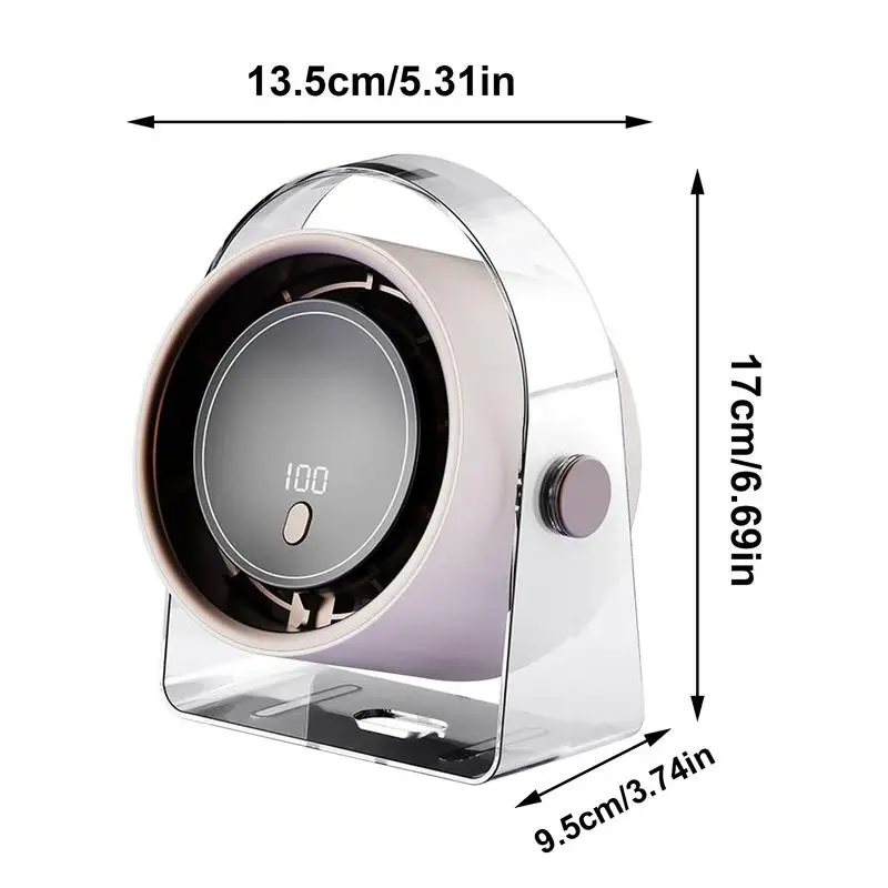 مروحة مكتب هادئة محمولة صغيرة بجانب السرير قابلة لإعادة الشحن لتهوية الهواء لسطح المكتب بدون أوراق للسيارة وغرفة النوم والمنزل ومكان العمل