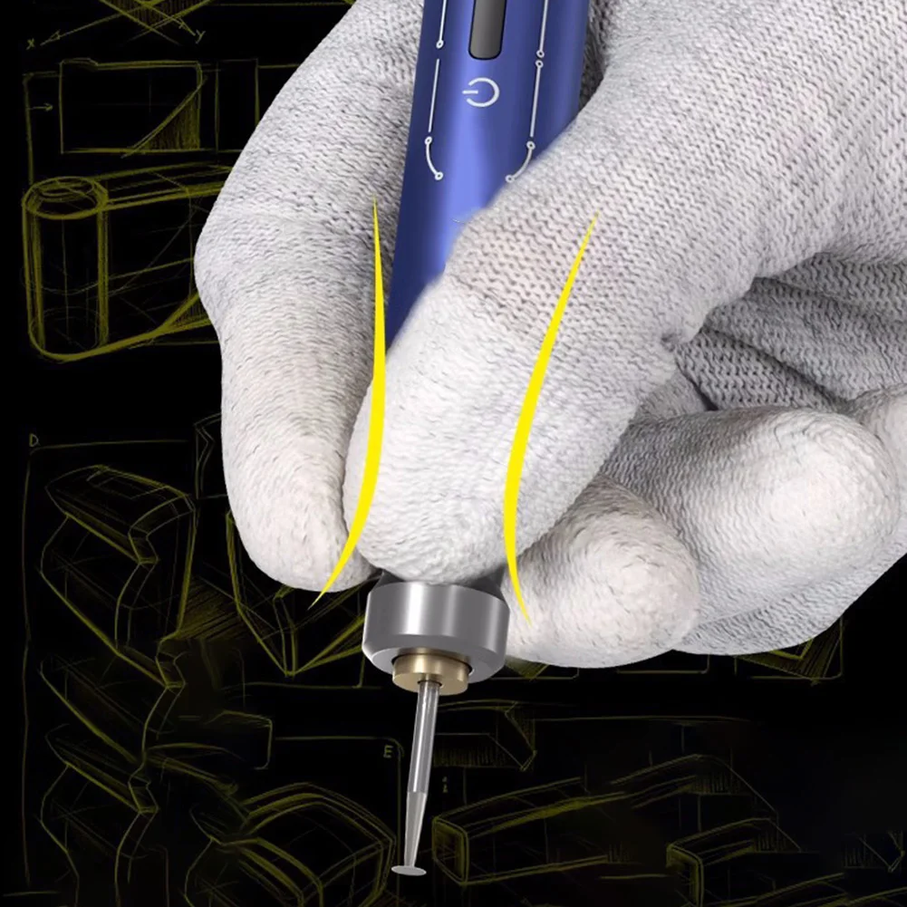 Electric Polishing Pen With 9 Diamond Grinding Heads 3-Speed USB Rechargeable Grinder For PCB Chip Engraving/Phone Repair Tools