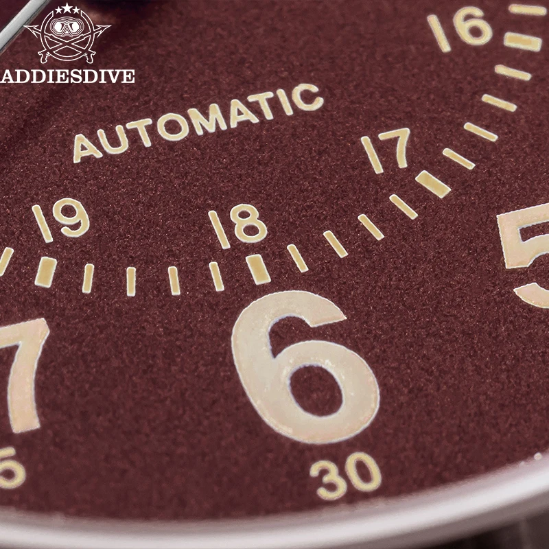 ADDIESDIVE Men DIVER นาฬิกากลไกอัตโนมัติกีฬา Luminous NH35 Sapphire กันน้ํานาฬิกาข้อมือว่ายน้ํา Self Winding นาฬิกา