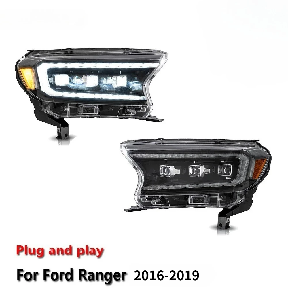 

Car LED Upgrade Headlight Accessories For Ford Ranger 2016-2019 DRL Brake Turn Signal Lamp Plug and Play