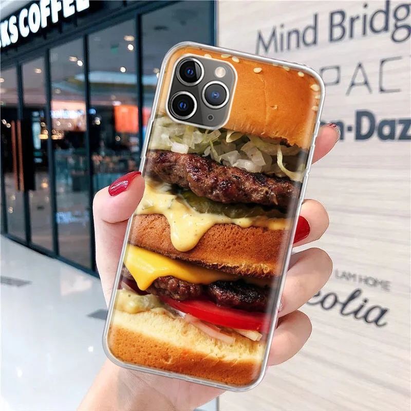 Food Fries Beer Cheese Sushi Cookie Soft Phone Case for iPhone 16 15 14 Plus 13 12 Mini 11 Pro Max 7 + Apple XS X SE 2020 8 Prin