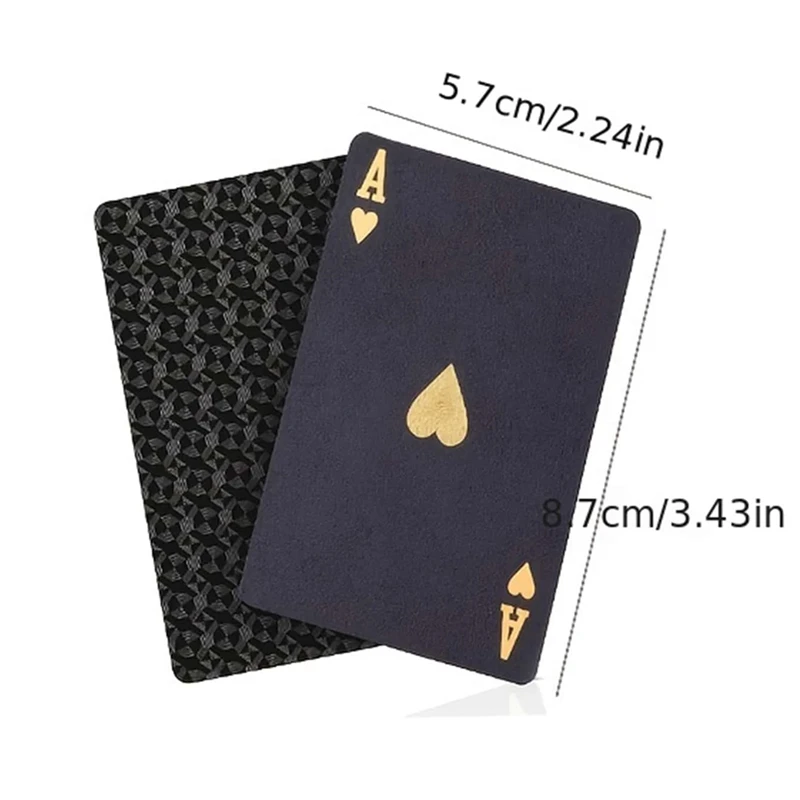 Black Gold A Deck Of Plastic Waterproof Playing Card Group Poker Suit Creative Magic Board Game Gathering Toy Entertainment Gift