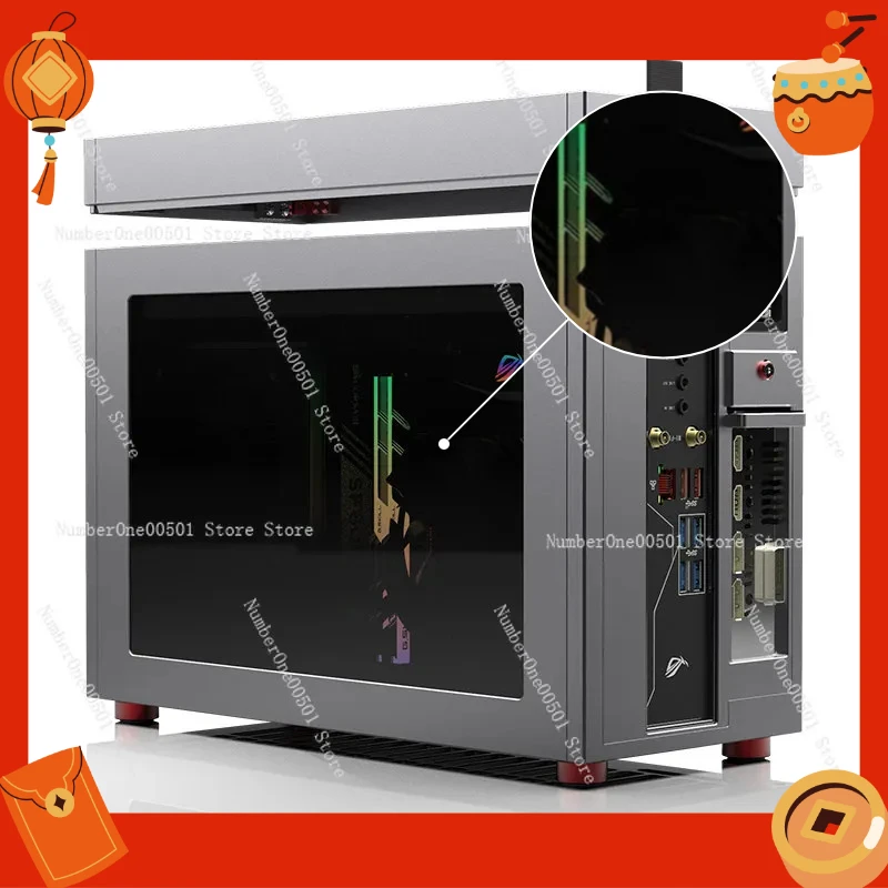

LL-33 Mini ITX PC Case 240mm Radiator Support Full Aluminum Double Chamfer Tempered Glass Side Panel Small Form Factor