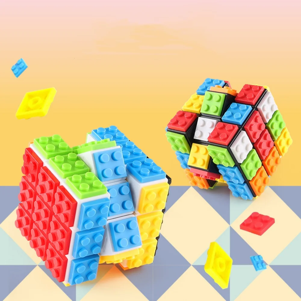 Fanxin-Blocos de Construção Destacáveis Cubo, Puzzle Profissional, Magic Cube, Brinquedos Educativos, Presentes DIY, 3x3x3