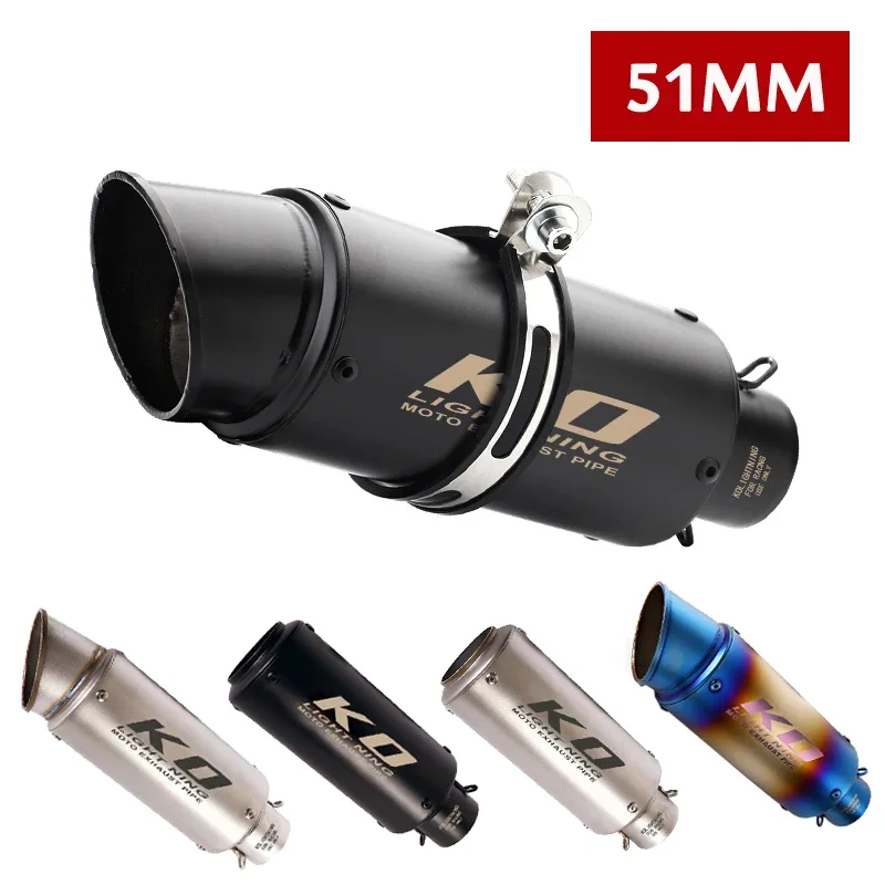 38-51 مللي متر العالمي للدراجات النارية سباق الترابية دراجة ATV العادم الخمار أنابيب طرفية للإزالة DB القاتل الانزلاق على نظام تعديل