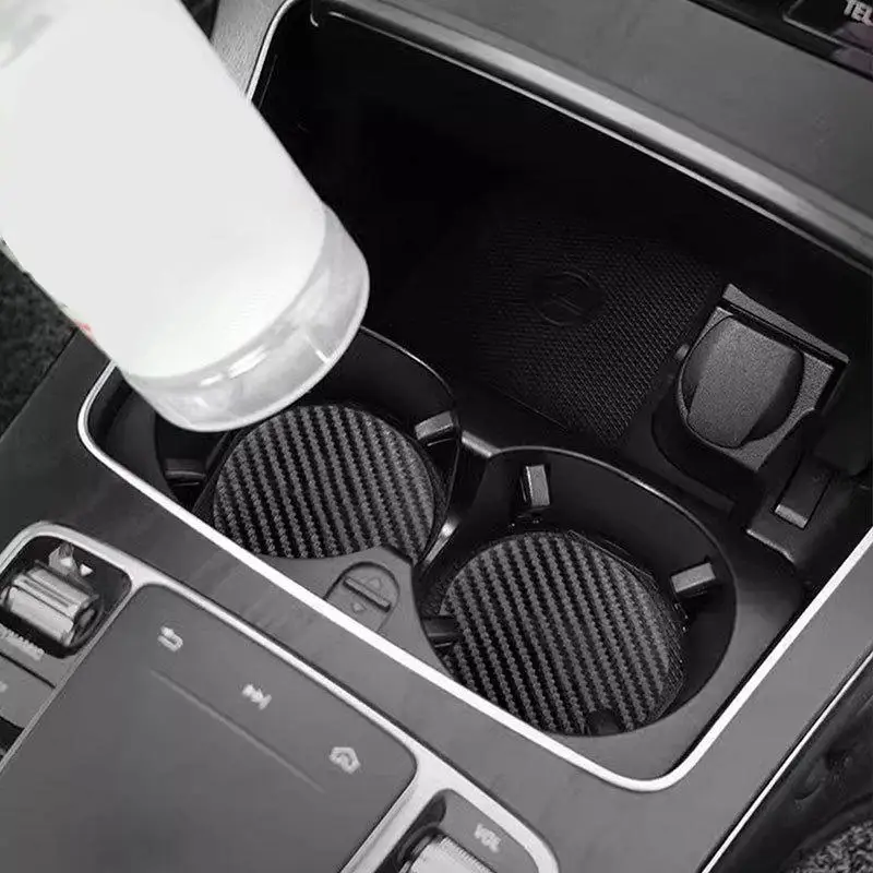 Car Interior Enhancement 2 Pcs Anti Slip Cup Holder Coasters Practical Design