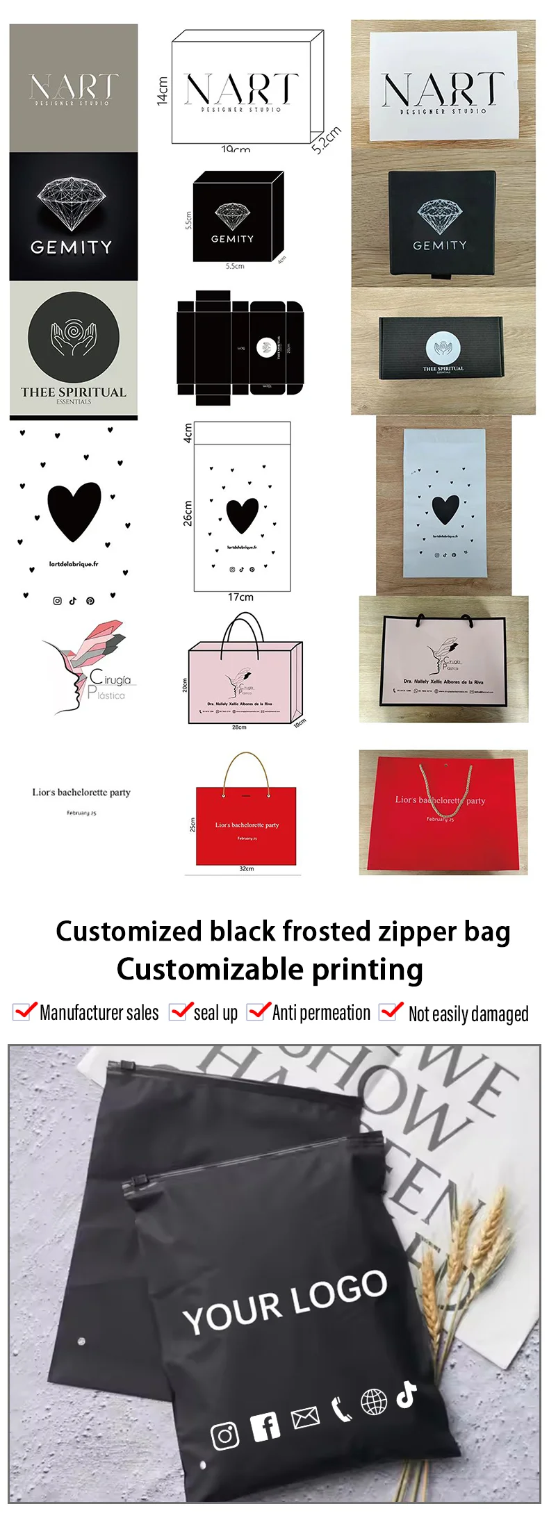30/50/100 Stück rosa matte Express-Tasche, wasserdichte Versandtasche, Geschenktasche, Kleinunternehmen, Markenlogo, individueller Druck – Detail 2