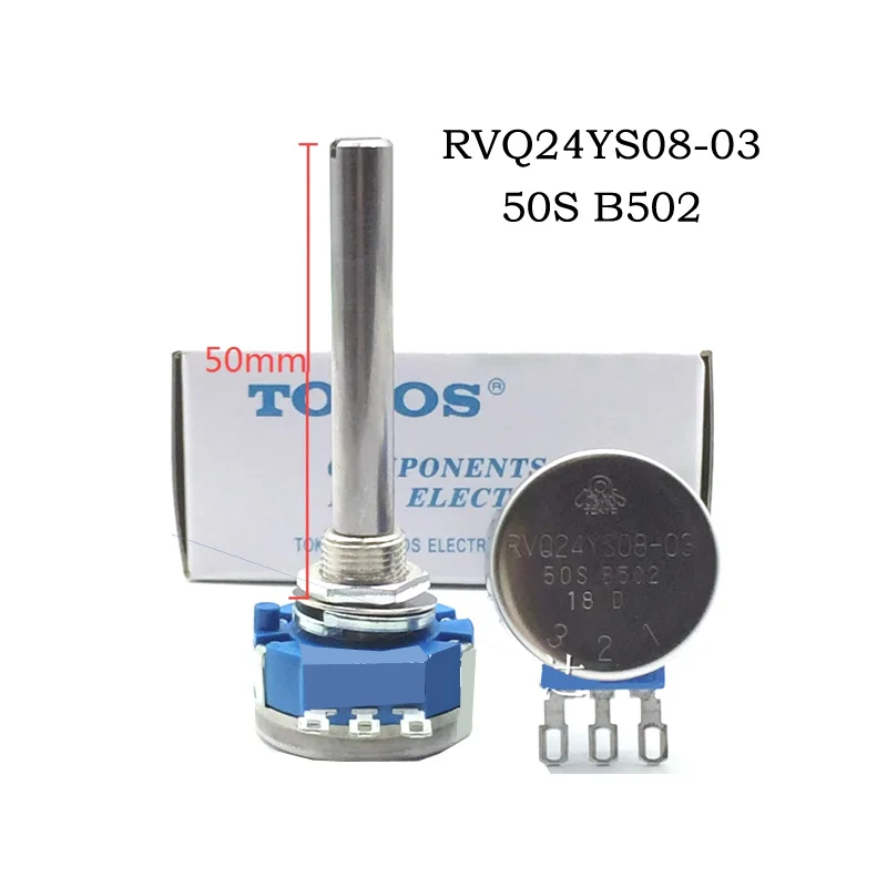 

1pcs Original TOCOS RVQ24YS08-03 50S B502 Axis Electric Scooter Potentiometer Switch B502 B5K Effective Angle 45 Degree Angle