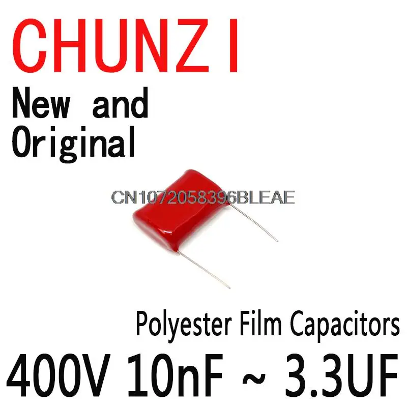 

50PCS=10Value*5PCS Metallized Polyester Film Capacitors CBB Assortment Kit 400V 10nF ~ 3.3UF