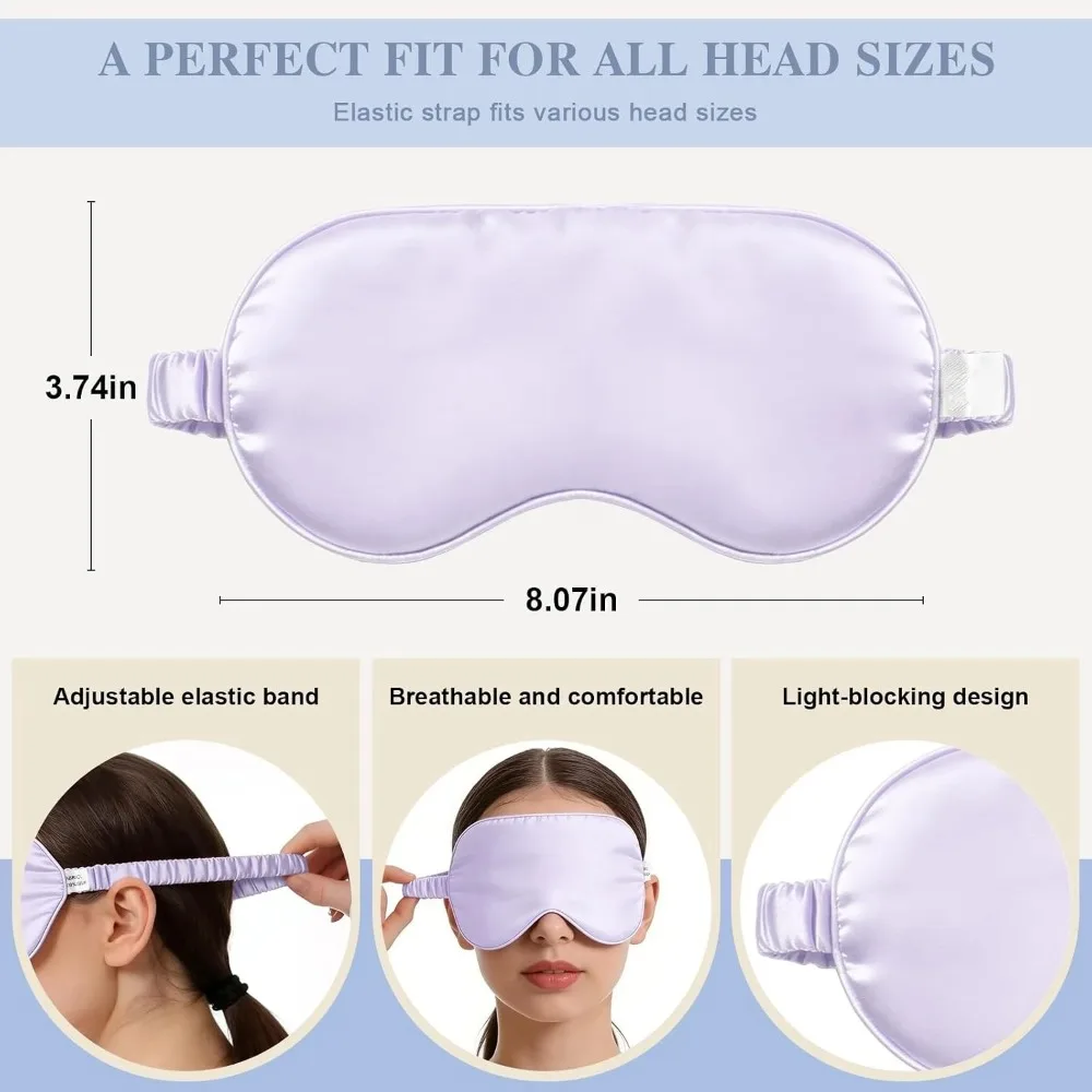 Elastic Sleep Goggles Imitation Silk Men Women Blackout Breathable Travel Sleep for Full Night's Sleep Travel and Nap Eye Mask