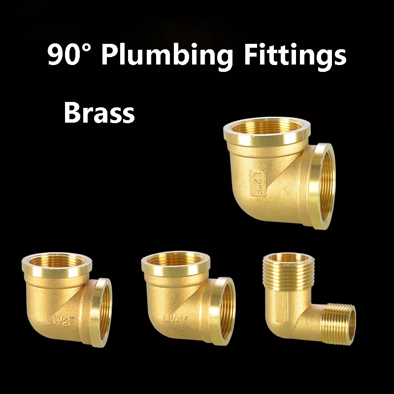

Female/Male Thread 90 Deg Brass Elbow Pipe Fitting Water Fuel Connector Coupler for Water Fuel Copper Adapter