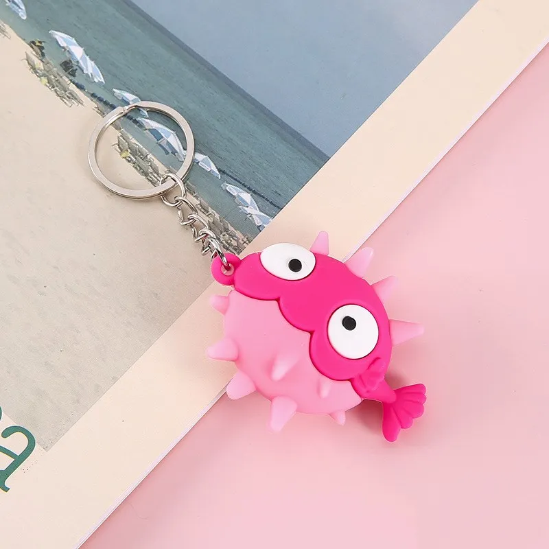 10pcs Squid Action Toys Figure Keychain Sea Animal Octopus Accessories Boy Girl Keychain Toy Birthday Gift