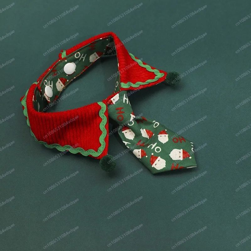 Christmas pet tie New Year's snake cute gentleman tie cat dog bow tie scarf bib photo decoration