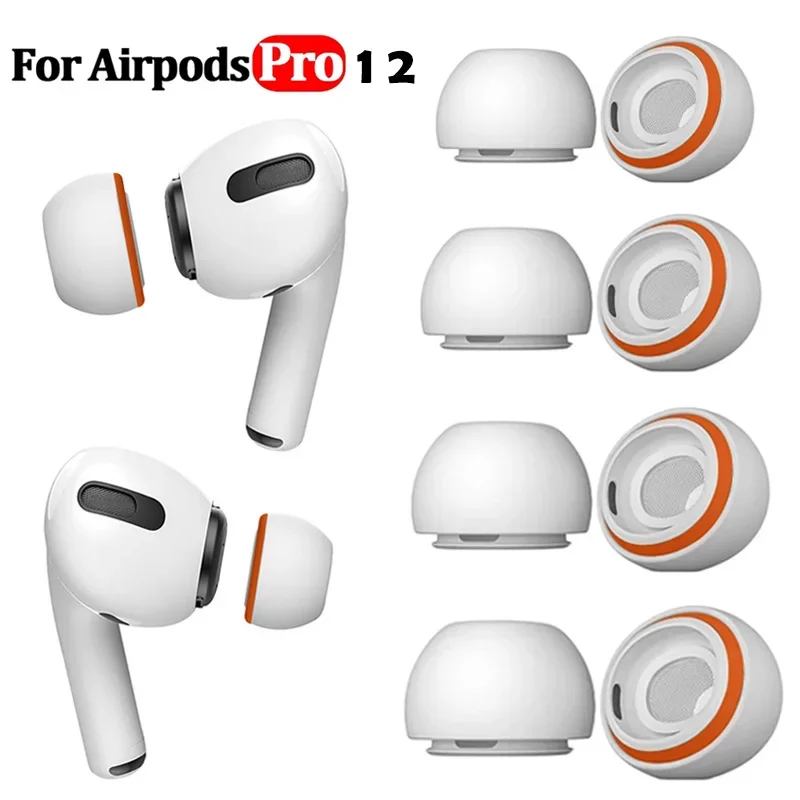 

1-4Pairs Memory Foam Ear Tips for Apple AirPods Pro 2 1 Silicone Ear Cushion Replacement Earphone Earpads Earbuds Ear Plug Caps