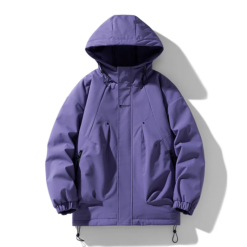 

Solid Color All-match Men Parkas Outdoor Windproof with Hood Male Clothes Fashion Quality Comfortable Cotton Jacket Winter Warm
