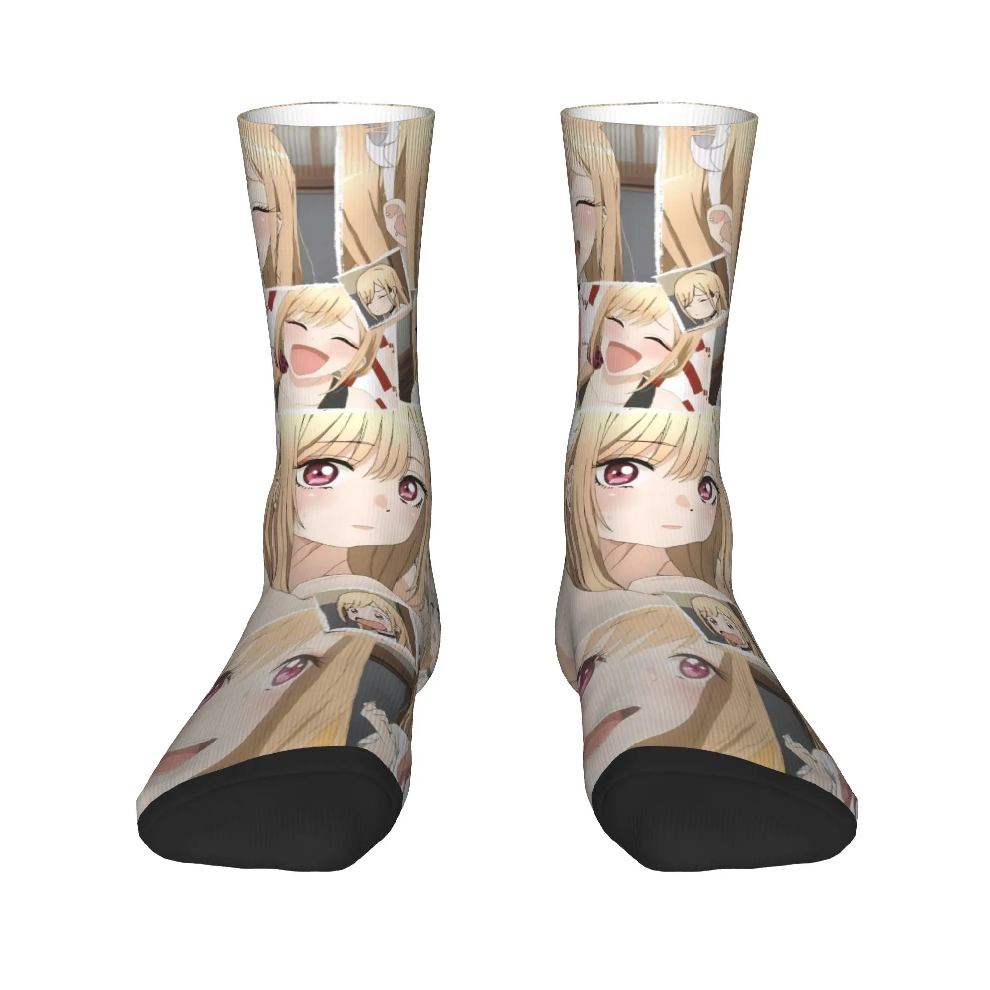 كيتاجاوا مارين شينجو و Sajuna Inui أنيمي الجوارب العصرية جوارب الرجال الدافئة لينة الدراجات الجوارب الخريف المطبوعة المضادة للانزلاق الجوارب