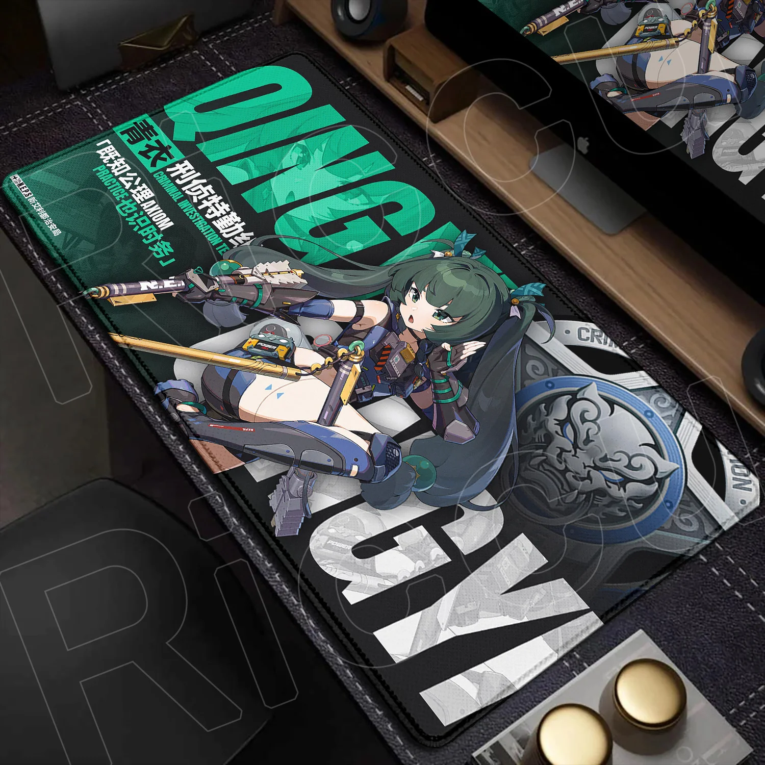 Large Laptop Gaming Zenless Zone Zero Mouse Pad 900x400mm Stitch Edge Thicken Playmat Kawaii Ellen Joe Speed Keyboard Table Mats