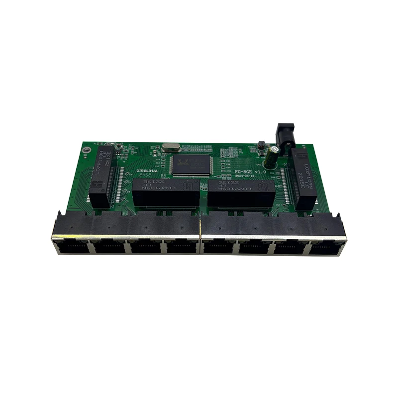 Módulo do interruptor de rede Ethernet, 5v-16v, 8 portas, 10/100/1000m