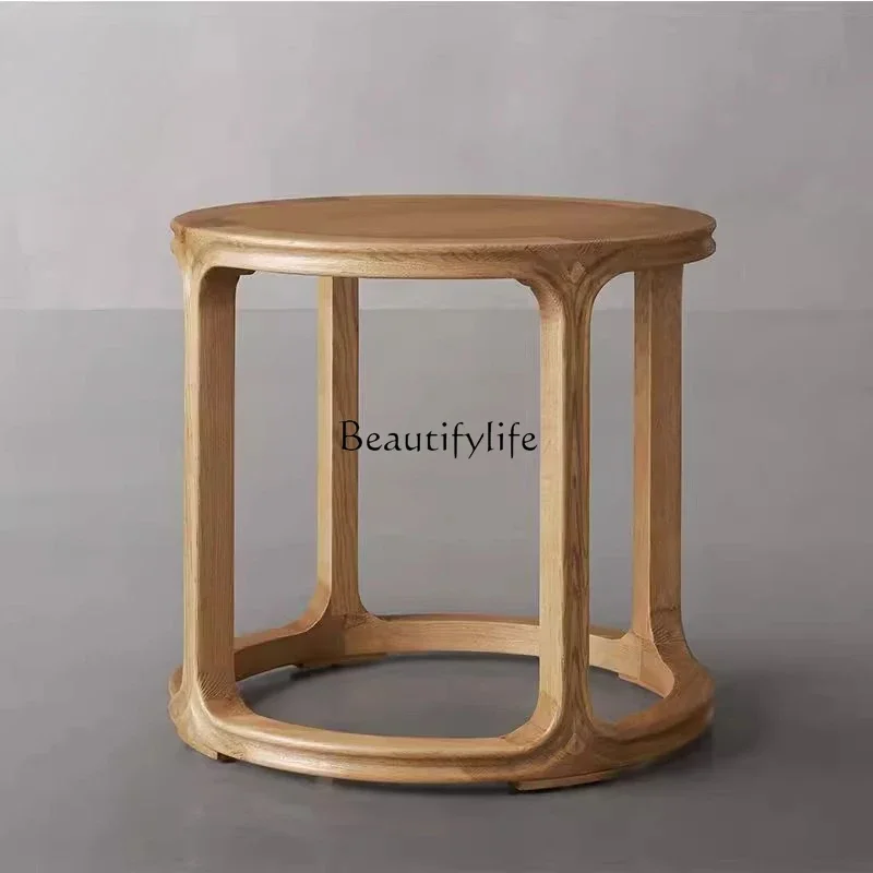 

ls 18American country solid wood round edge table living room coffee table new Chinese medieval coffee table