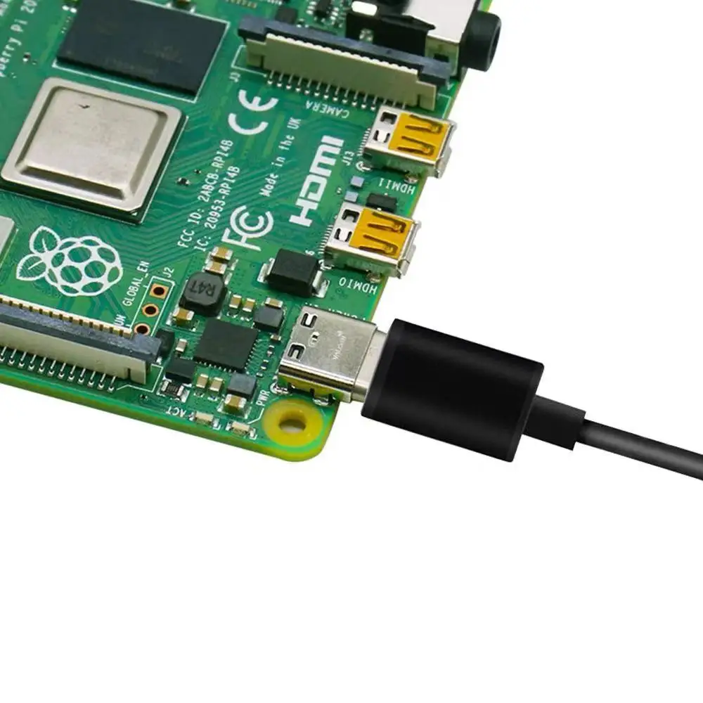 Кабель для передачи данных Raspberry Pi 4B 5V3A, интерфейс Type-c, кабель питания, зарядный кабель