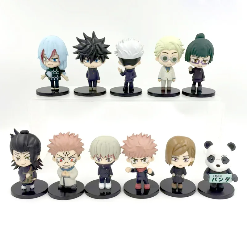 11pcs/set Anime Jujutsu Kaisen Characters Satoru Gojo Model Toys 7cm Itadori Yuji Fushiguro Kugisaki Geto Ryomen
