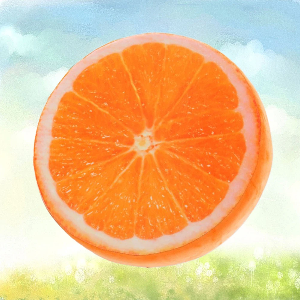 

Orange Seat Cushion Adorable Practical Fashion Lovely Living Room Cute Fruit Design Creative Safe Use Comfortable Non