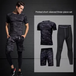 1pcs Men's Compression Sportswear Suit Sports Sets Workout leisure Fitness Clothing Quick drying Running Training Tight Fitting