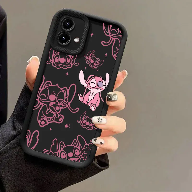 Stitch and Angel Cartoon Phone Case for Motorola Moto G06 G56 G86 G96 G100 Edge 60 70 Fusion 50 Pro 40 Neo G85 G84 G75 G53 Cover view 4