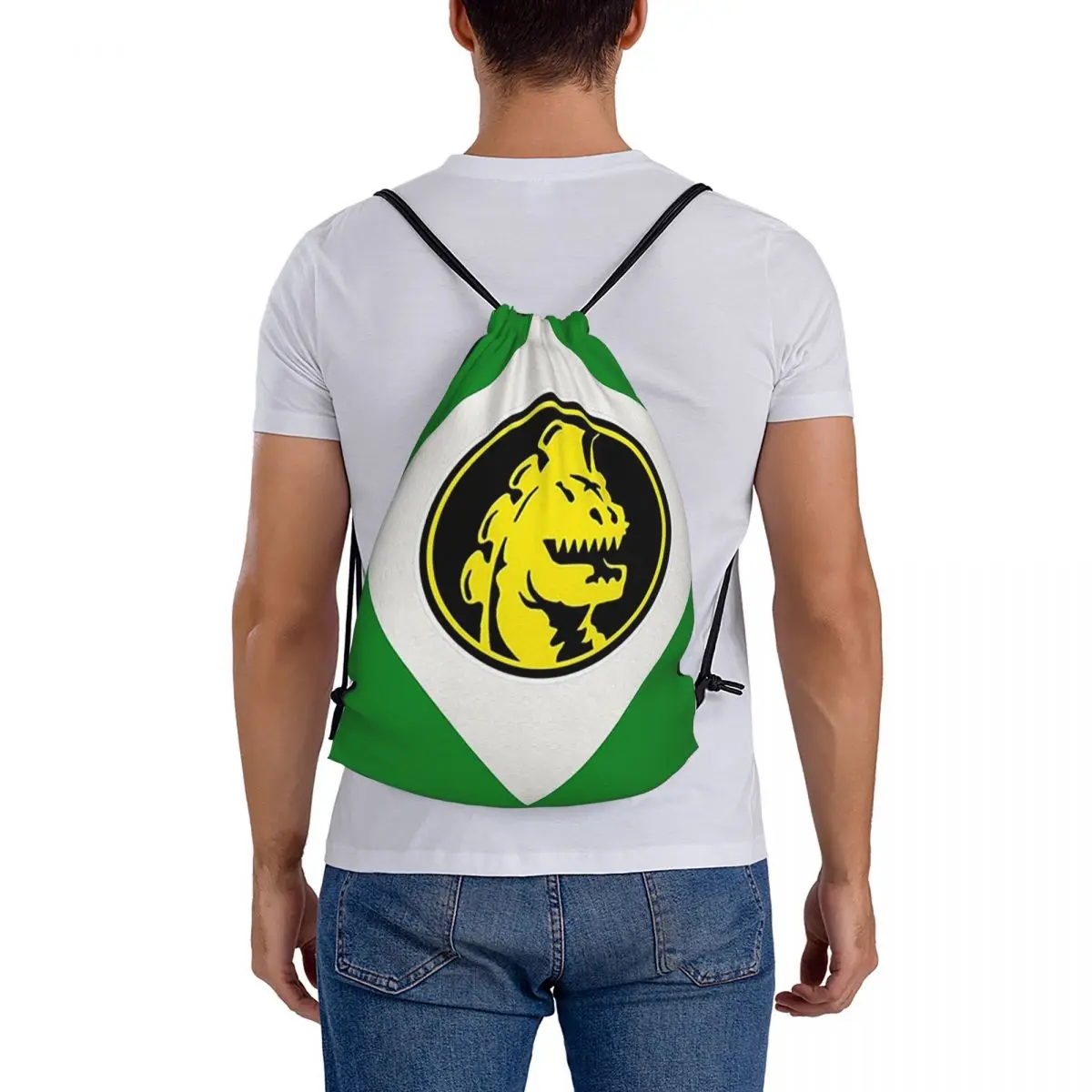 Dragonzord Backpacks Casual Portable Drawstring Bags Drawstring Bundle Pocket Sports Bag Book Bags For Man Woman School image 3