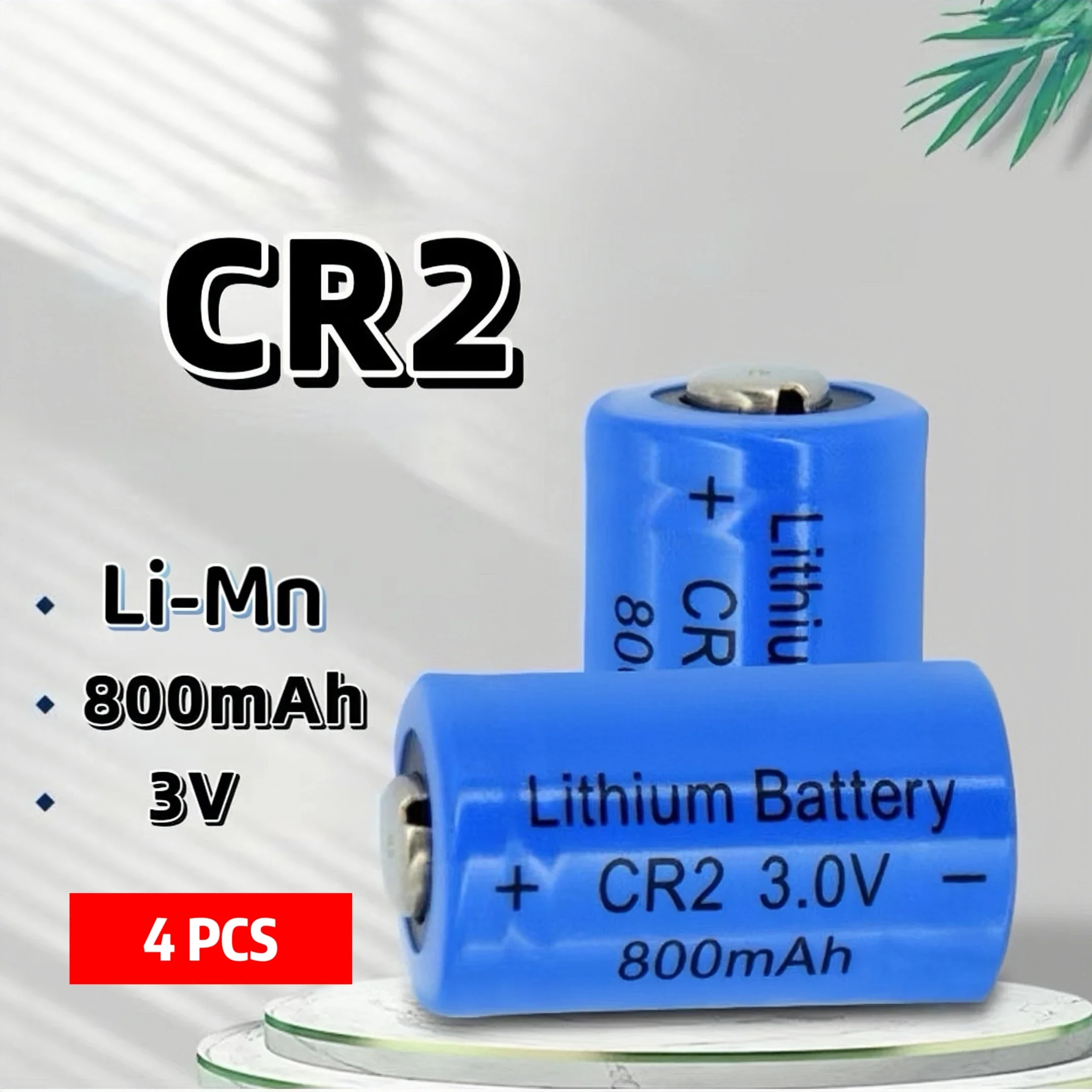 

4PCS/CR2 batteries 3V 800mAh Li-MnO2 Lithium manganese battery for Camera Monitor Smoke alarm Wireless doorbells Flash lights