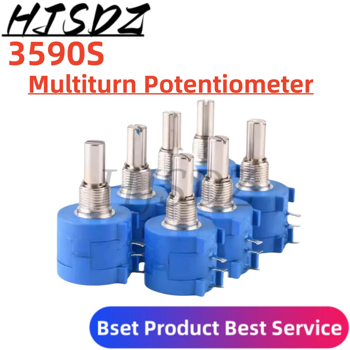 【2-10-20 SZT.】 Potencjometr precyzyjny 3590S 1K 2K 5K 10K 20K 50K 100K omów, regulowany rezystor 3590 102 103 502 103 203 503 104